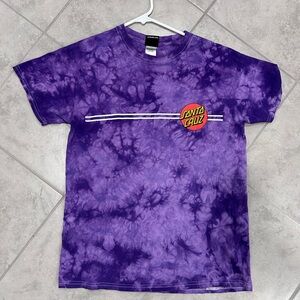 Santa Cruz Skateboards adult medium Purple Tie-Dye Tee
